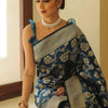 Classic Blue Soft Silk Saree With Aplomb Blouse Piece
