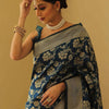 Classic Blue Soft Silk Saree With Aplomb Blouse Piece