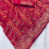 Vestigial Dark Pink Soft Banarasi Silk Saree With Enthralling Blouse Piece