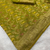 Cynosure Green Soft Banarasi Silk Saree With Precious Blouse Piece
