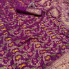 Lustrous Purple Soft Banarasi Silk Saree With Splendorous Blouse Piece