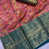 Capricious Pink Kanjivaram Silk Saree With Elision Blouse Piece