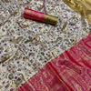 Whimsical Pista Kanjivaram Silk Saree With Charming Blouse Piece