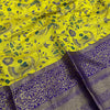 Surreptitious Yellow Kanjivaram Silk Saree With Prodigal Blouse Piece