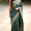 Lovely Green Soft Silk Saree With Transcendent Blouse Piece