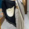 Enamoring Beige Digital Printed Crape Silk Saree With Gossamer Blouse Piece