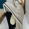Enamoring Beige Digital Printed Crape Silk Saree With Gossamer Blouse Piece