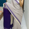 Quintessential Beige Digital Printed Crape Silk Saree With Ornate Blouse Piece