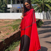 Energetic Red Digital Printed Crape Silk Saree With Adorning Blouse Piece