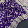 Majesty Royal Purple Soft Banarasi Silk Saree With Classy Blouse Piece
