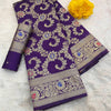Luxuriant Purple Soft Banarasi Silk Saree With Fragrant Blouse Piece