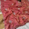 Scintilla Pink Sequence Work Fandy Silk Saree With Eloquence Blouse Piece