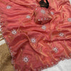 Scintilla Pink Sequence Work Fandy Silk Saree With Eloquence Blouse Piece