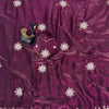 Glowing Purple Sequence Work Fandy Silk Saree With Fairytale Blouse Piece