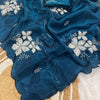 Glowing Blue Sequence Work Jimmy Choo Silk Saree With Fairytale Blouse Piece