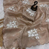 Glowing Brown Sequence Work Jimmy Choo Silk Saree With Fairytale Blouse Piece