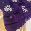 Glowing Purple Sequence Work Jimmy Choo Silk Saree With Fairytale Blouse Piece