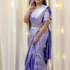 Desultory Lavender Soft Silk Saree With Majesty Blouse Piece