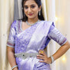 Desultory Lavender Soft Silk Saree With Majesty Blouse Piece
