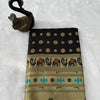 Amazing Black Paithani Silk Saree With Gratifying Blouse Piece