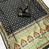 Amazing Black Paithani Silk Saree With Gratifying Blouse Piece