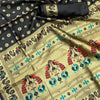 Amazing Black Paithani Silk Saree With Gratifying Blouse Piece