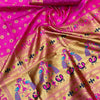 Deserving Dark Pink Paithani Silk Saree With Eloquence Blouse Piece