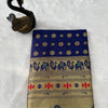 Grandiose Navy Blue Paithani Silk Saree With Majesty Blouse Piece