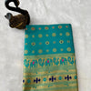 Enigmatic Turquoise Paithani Silk Saree With Elegant Blouse Piece