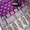 Lustrous Purple Paithani Silk Saree With Ebullience Blouse Piece