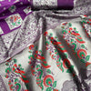 Lustrous Purple Paithani Silk Saree With Ebullience Blouse Piece