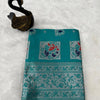 Quixotic Turqiouise Paithani Silk Saree With Majesty Blouse Piece