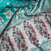 Quixotic Turqiouise Paithani Silk Saree With Majesty Blouse Piece