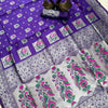 Delectable Violet Paithani Silk Saree With Piquant Blouse Piece
