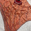 Embrocation Orange Sequence Work Fandy Silk Saree With Gratifying Blouse Piece