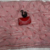 Seraglio Peach Sequence Work Fandy Silk Saree With Proficient Blouse Piece