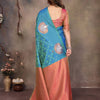 Devastating Blue Soft Banarasi Silk Saree With Majesty Blouse Piece