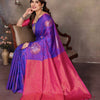 Classic Purple Soft Banarasi Silk Saree With Eclat Blouse Piece