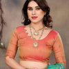Dazzling Sea Green Soft Banarasi Silk Saree With Enigmatic Blouse Piece