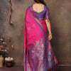 Mellifluous Dark Pink Soft Banarasi Silk Saree With Luxuriant Blouse Piece