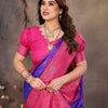 Staring Purple Soft Banarasi Silk Saree With Capricious Blouse Piece