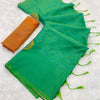 Allure Green Soft Banarasi Silk Saree With Alluring Blouse Piece