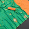Allure Green Soft Banarasi Silk Saree With Alluring Blouse Piece