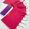 Vestigial Magenta Soft Banarasi Silk Saree With Palimpsest Blouse Piece