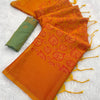 Marvellous Orange Soft Banarasi Silk Saree With Incomparable Blouse Piece