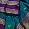 Phenomenal Rama Soft Banarasi Silk Saree With Opulent Blouse Piece