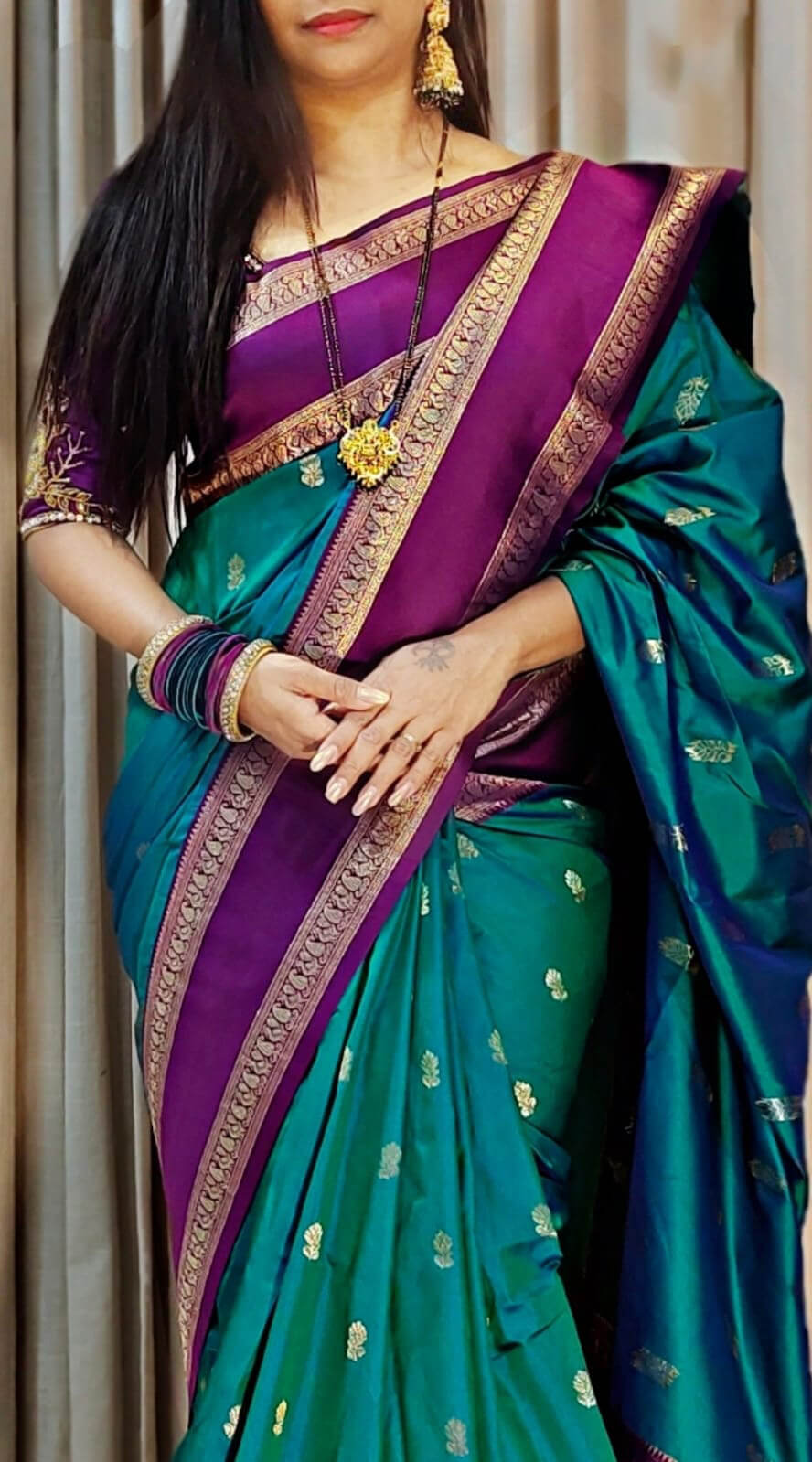 Phenomenal Rama Soft Banarasi Silk Saree With Opulent Blouse Piece