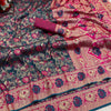 Scintillating Rama Soft Banarasi Silk Saree With Staggering Blouse Piece