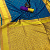Evocative Blue Soft Banarasi Silk Saree With Classy Blouse Piece