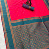 Gratifying Magenta Soft Banarasi Silk Saree With Prettiest Blouse Piece